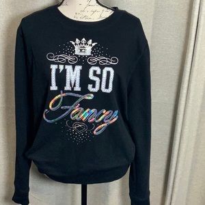 Juicy Couture Sweatshirt Black Medium Sequin Tunic
